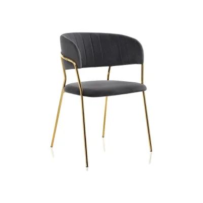 Стул Woodville Kamelia grey/gold 11777