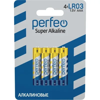 Алкалиновые батарейки Perfeo LR03, 4 шт., на блистере 30005154