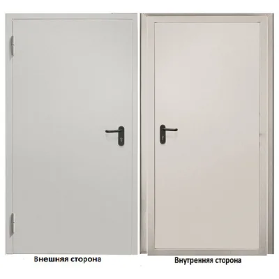 Дверь техническая Промет ДТ-1 глухая левая серый RAL 7035 850х2050 мм