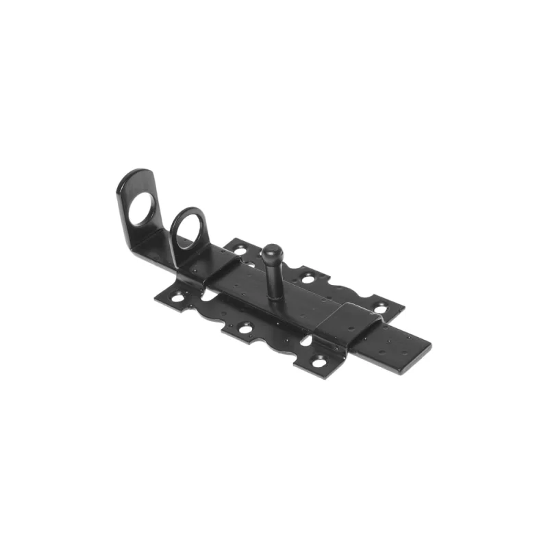 Дверная задвижка с проушиной STARFIX 110 мм, черная матовая SMP-75894-1