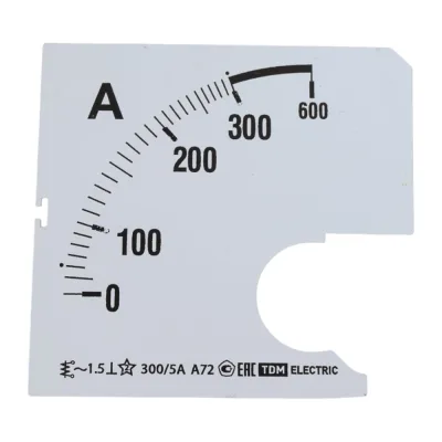 Шкала TDM ELECTRIC Ш72 300/5А-1,5 для А72 Х/5А SQ1102-0198