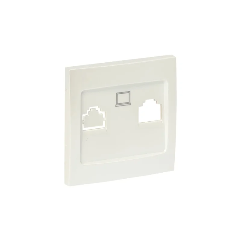 Лицевая панель розетки EKF PROxima Валенсия RJ-45, 1-местная, жемчуг ESK01-L-035-50