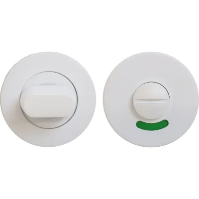 Сантехническая завертка к ручкам Стандарт INOX 02WC SS WHITE белая, нержавеющая сталь 15543
