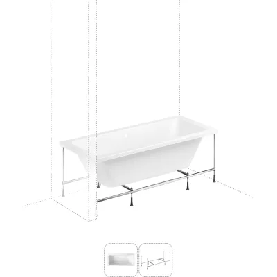 Акриловая ванна 180х80 с каркасом Lavinia Boho Pureв наборе 2 в 1  S1-37100080