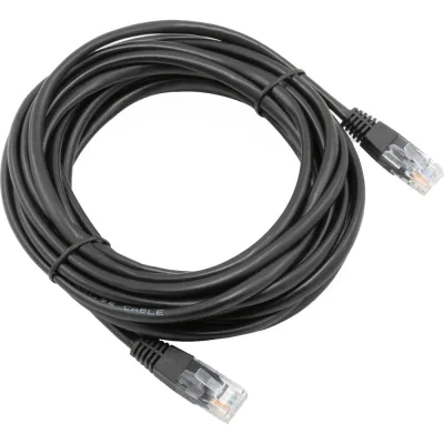 Кабель патч-корд A1 5 м., U/UTP, 5e, CCA, черный A1-LCU5E-5M-BK