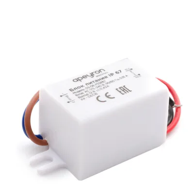 Блок питания для светодиодных лент Apeyron 5 Вт 220/12 В IP67 (03-08)