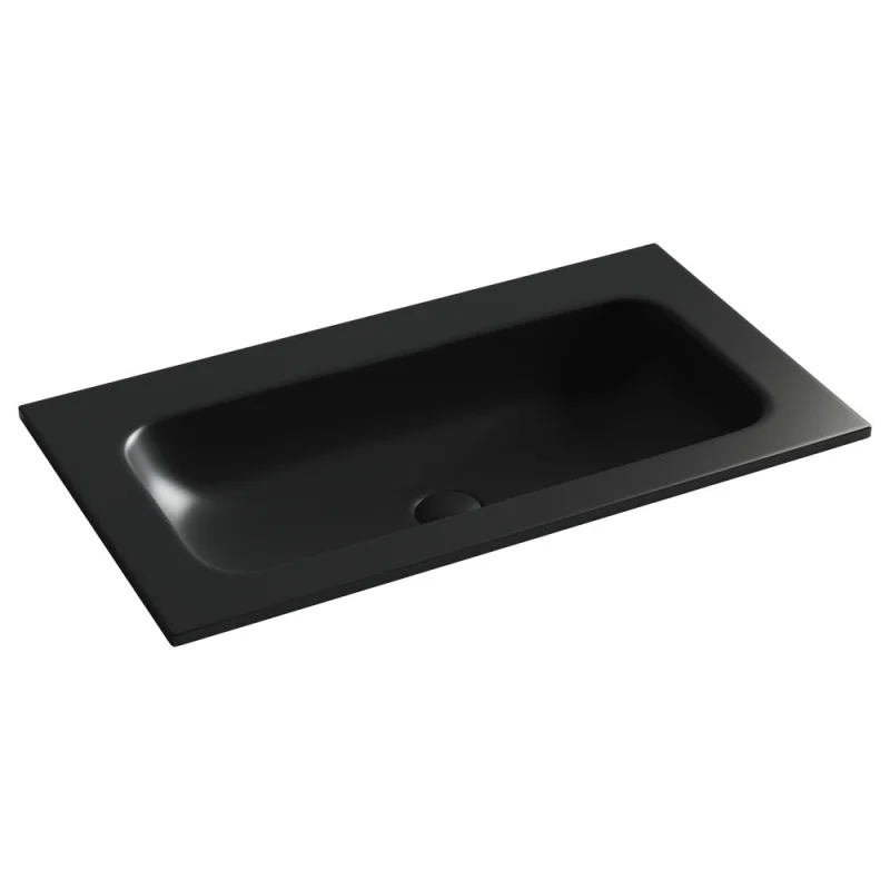 Раковина накладная прямоугольная Ceramicanova Grace без отверстия под смеситель, 810x457x137мм, цвет черный матовый, арт. CN7012MBwx