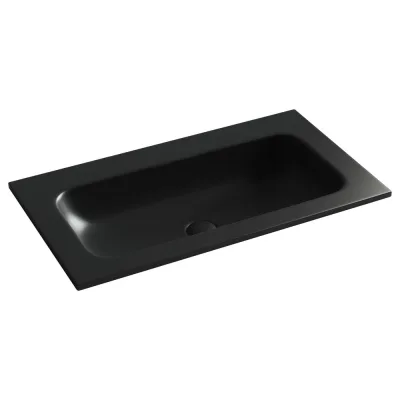Раковина накладная прямоугольная Ceramicanova Grace без отверстия под смеситель, 810x457x137мм, цвет черный матовый, арт. CN7012MBwx