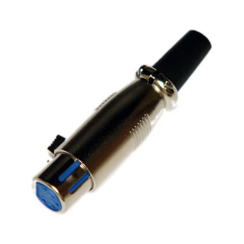 Разъем XLR 5P гнездо Pro Legend металл на кабель с хомутом 80мм, PL2189