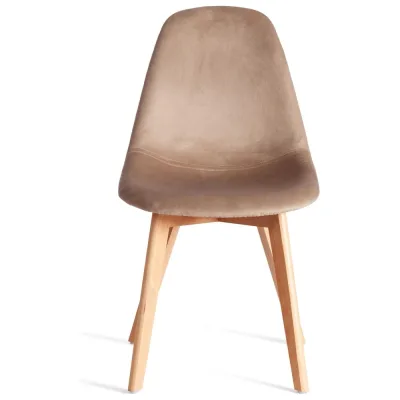 Стул Tetchair 4 шт CINDY SOFT mod. C1021F1-1 велюр/дерево бук, 55x48x83 см, коричневый HLR12, натуральный 21232