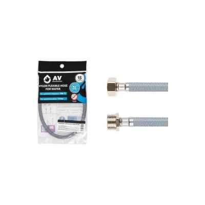 Подводка гибкая AV Engineering, Nylon, гайка 1/2 - штуцер 1/2, 120 см AVE209120