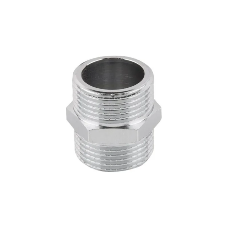 Латунный ниппель AV Engineering наружная-наружная 3/4 хром AVE303005