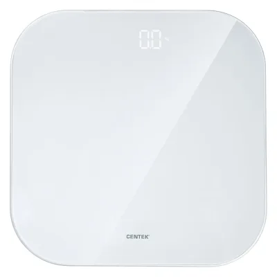 Напольные электронные весы Centek шаг 0.1 кг, фунт, LCD 65x28, размер 28x28 см CT-2440 LED WHITE