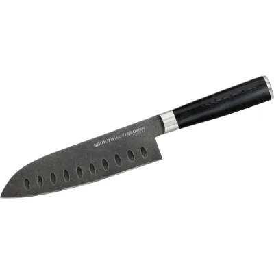 Кухонный нож Сантоку Samura Mo-V Stonewash 180 мм, G-10 SM-0094B/K