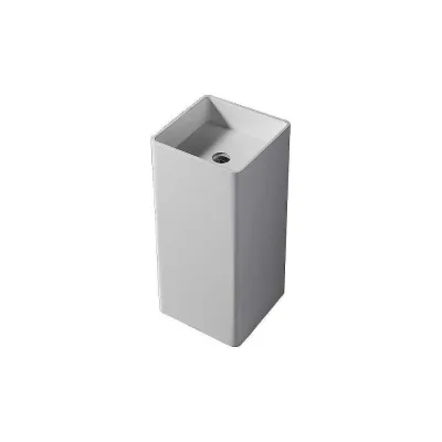 Отдельностоящая напольная раковина UNI-FLOW KUBE белый глянцевый FS502-400 Gloss White