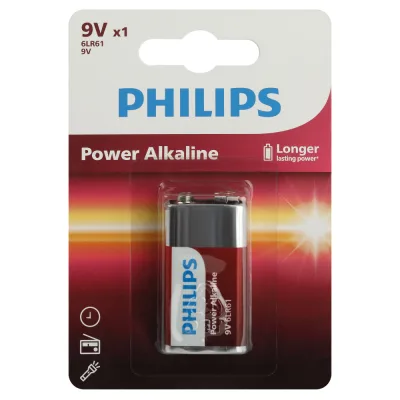 Батарейка Philips Power крона 6LR61 9 В (1 шт.) (Б0062717)