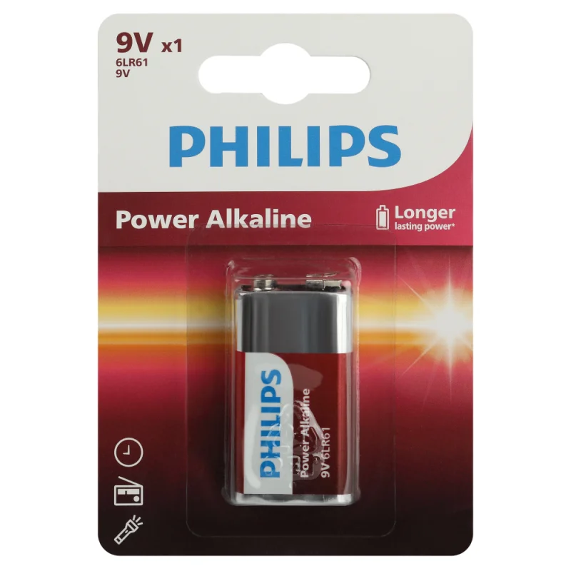 Батарейка Philips Power крона 6LR61 9 В (1 шт.) (Б0062717)