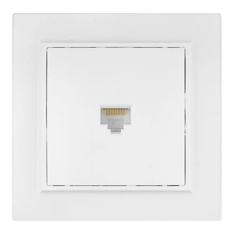 Розетка компьютерная EKF Минск встраиваемая белая RJ45 (ERK01-035-10)