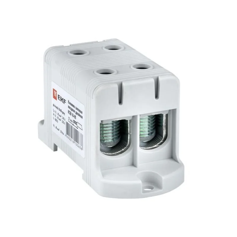 Клемма силовая двойная EKF PROxima 16-95 кв.мм 800 В вводная серая (plc-kvs2-16-95-grey)