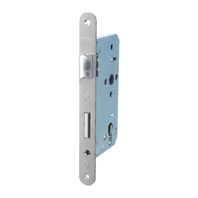 Корпус огнестойкого замка Doorlock DL1769С/65/72/24/9/SSS матовая нержавеющая сталь, реверсивный, под цилиндр, бэксет 65 мм, межосевое расстояние 72 мм 75307