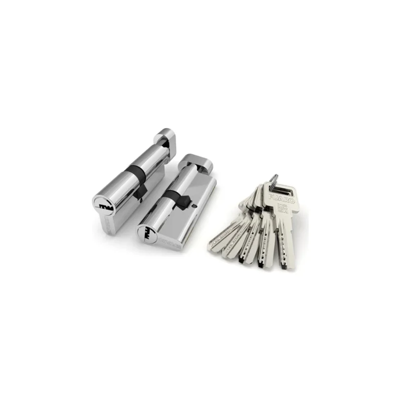 Цилиндровый механизм с вертушкой Fuaro R602/90 mm /40+10+40/ CP хром 5 кл. 26103