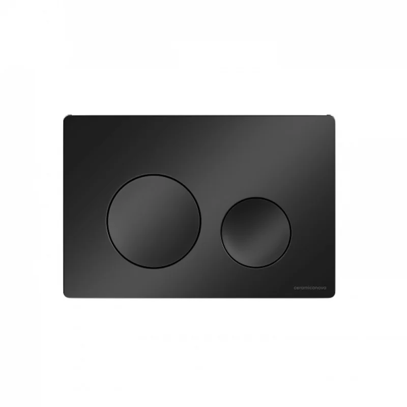 Кнопка смыва Ceramicanova Balance, клавиши Circle, цвет черный матовый, арт. CN12-001MB