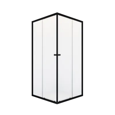 Душевой уголок Domani-Spa Cube графит 80х80х190 см квадрат стекло прозрачное 4 мм (DS04Cb88L0Cl00.Gt-Black)