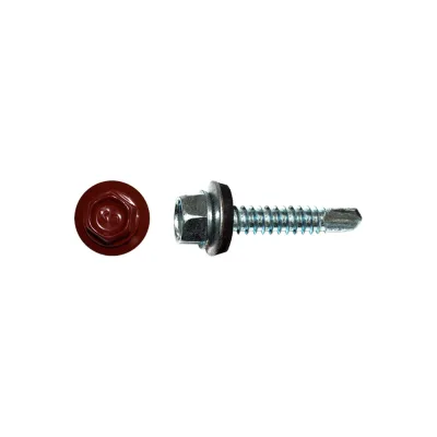 Кровельный саморез КРЕП-КОМП 5,5x19, RAL3011, красно-коричневый, 250 шт. ск55193011кф