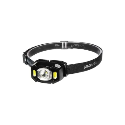 Аккумуляторный налобный фонарь Jazzway AccuH3-L5W-bk LED 5Вт + 2хRED SMD IP54 5 режимов: 100проц. 180лм 3.5ч/50проц. 110лм 5.5ч/30проц. 65лм 15ч/красн. 28ч/мигающ. красн. 12ч аккум. управл. жестами черн. 5036703