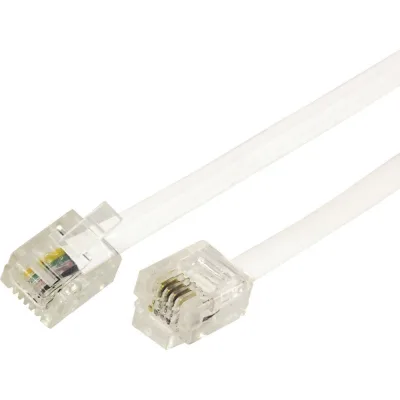 Телефонный удлинитель REXANT RJ-11 (6P-4C), 7 м, белый 18-3071