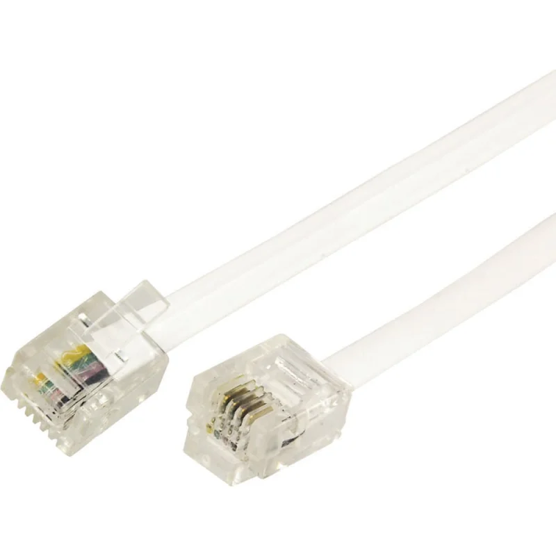 Телефонный удлинитель REXANT RJ-11 (6P-4C), 7 м, белый 18-3071