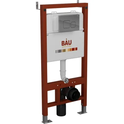 Инсталляция Bauedge BAU PRO для подвесного унитаза с клавишей смыва BAU Soul, хром Q111300-Q00016