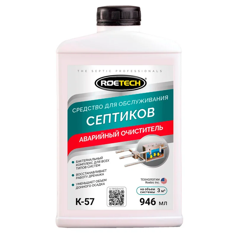 Средство для септиков Roetech Аварийный 0,946 л