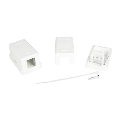 Коробка розеточная для модулей Keystone DKC RJ45 1 гнездо (RNW1WH)