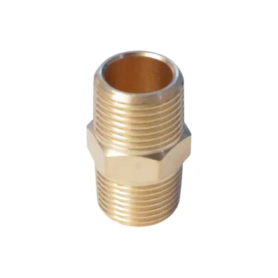 Адаптер WIEDERKRAFT резьба 3/8-3/8 PT, M-M (внешняя), латунь WDK-238MB