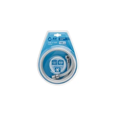 Шланг душевой AV Engineering, PVC, 1/2 г-г, 150 см, хром, AVSSS-110