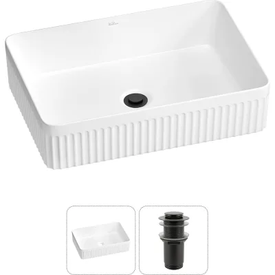 Набор Wellsee 2 в 1 Festive Fox 2.0 накладная раковина 50x35 см, донный клапан 20213515R