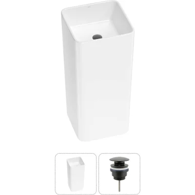 Набор Wellsee 2 в 1 Callipy Art напольная раковина 40x40x84 см 20213311R