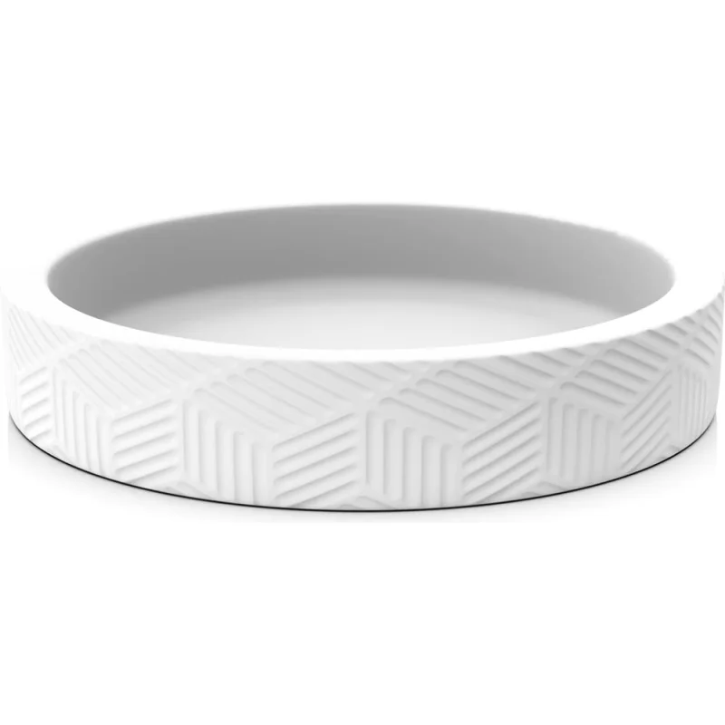 Настольная мыльница FORA delicate white, полирезин FOR-DLW036