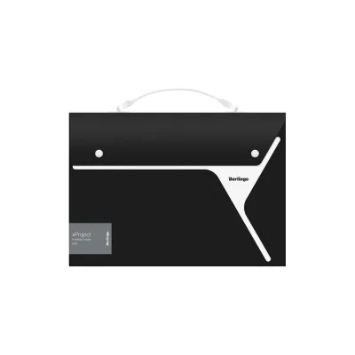 Папка-портфель Berlingo xproject 13 отделений, а4, черная/белая, 700 мкм XF4_13221