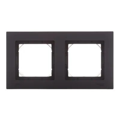 Рамка Systeme Electric AtlasDesign Aqua двухместная карбон (ATN441002)