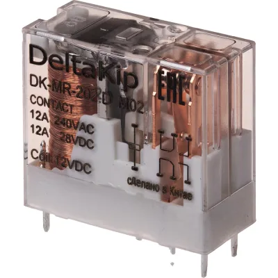 Промежуточное реле DELTAKIP Delta-Kip в компактном корпусе DK-MR (202D [M02], 12V DC, 12A) DK-K0000031