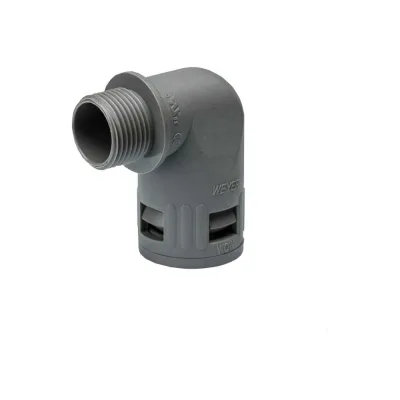 Муфта для гофрированных труб Weyer WQW1-M20G/AD21.2 - коннектор угловой, нар. M20x1.5 WE1600700