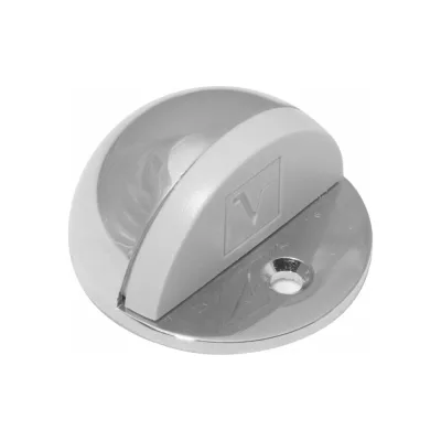 Дверной упор DOORLOCK V SPHERE MCR серия Variant, матовый хром, сферический, серая резина 79079