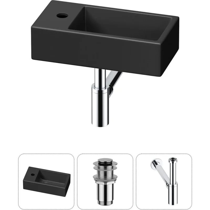 Комплект Wellsee 3 в 1 Lavinia Boho Bathroom Sink накладная/подвесная раковина 40x20 см 20216012R