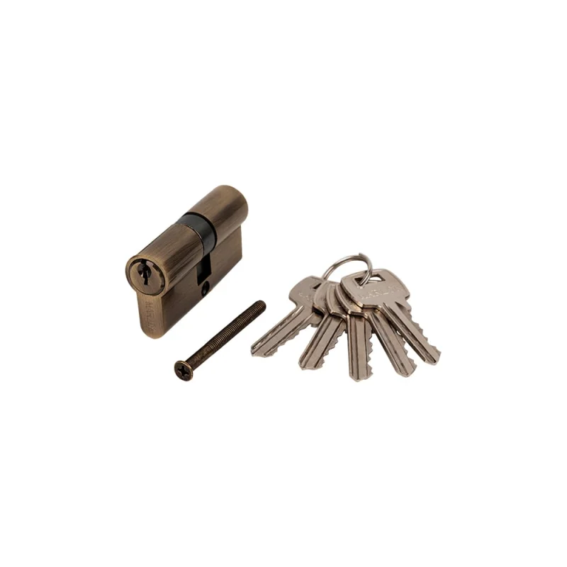 Цилиндр стальной Marlok ЦМ 60-5К, английский ключ/ключ, AB бронза 016043