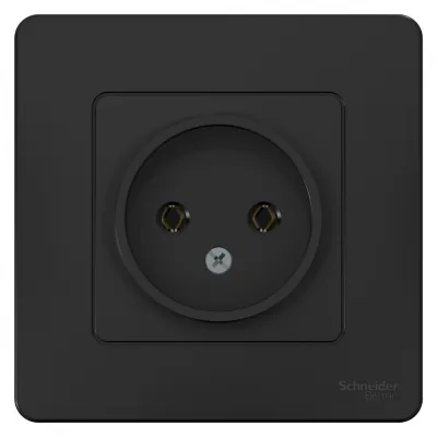 Розетка Systeme Electric Blanca встраиваемая антрацит без заземления (BLNRS000016)