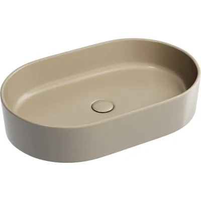 Умывальник-чаша накладная Ceramicanova Element овальная, цвет капучино матовый, 608х385х122 мм CN6048MC