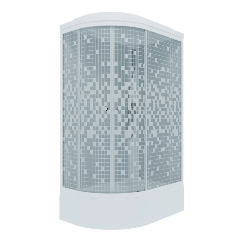 Душевая кабина Triton Коралл 120х80х231,5 см стекло тонированное 4 мм со средним поддоном асимметрия правая