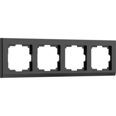 Рамка на 4 поста WERKEL W0041808 Stark черный a050913